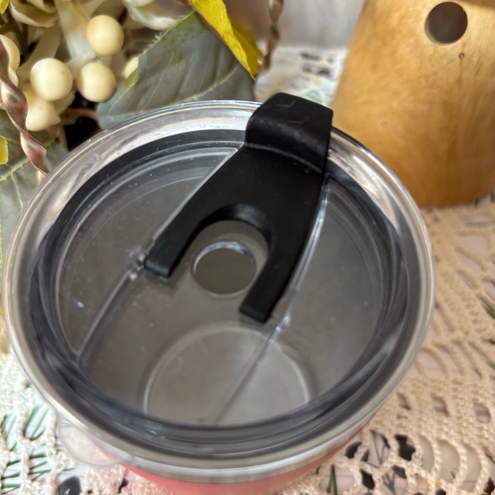 Cupkin Coral Tumbler with Stainless Steel Rim - Picture 3 of 5